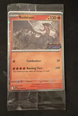 2025 Pokemon Phantasmal Flames Barnes & Noble Promo Stamped Reshiram 17 - SEALED - Image 1