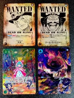 OP13-120 OP09-118 SP Wanted & 2 SP Sugar/Edward One Piece Card Games Japanese - Image 1