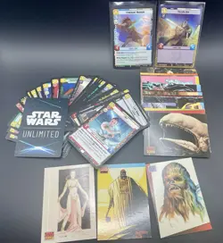 Topps Star Wars Galaxy & Star Wars Unlimited 55 Card Lot - Image 1