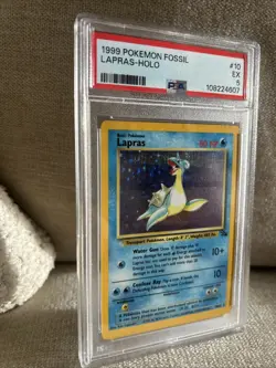 Pokemon TCG Lapras Fossil Holo Rare Card 10/62 - Image 2
