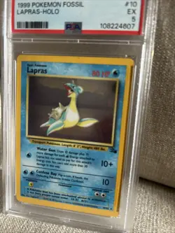 Pokemon TCG Lapras Fossil Holo Rare Card 10/62 - Image 3