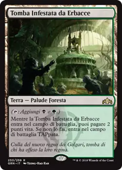 MTG OVERGROWN TOMB FOIL ITALIAN EXC - TOMBA INFESTATA DA ERBACCE - GRN - MAGIC - Image 1