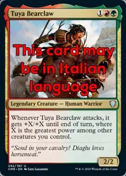 MTG 4x TUYA BEARCLAW EXC - TUYA ARTIGLIO D'ORSO - CMR - MAGIC - Image 1