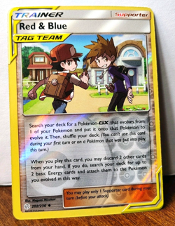 POKEMON RED & BLUE 202/236 REVERSE HOLO COSMIC ECLIPSE TAG TEAM NM NEAR MINT - Image 1