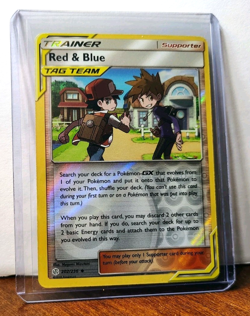 POKEMON RED & BLUE 202/236 REVERSE HOLO COSMIC ECLIPSE TAG TEAM NM NEAR MINT - Image 5