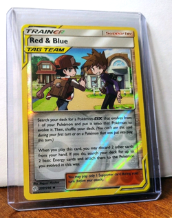 POKEMON RED & BLUE 202/236 REVERSE HOLO COSMIC ECLIPSE TAG TEAM LP - Image 5