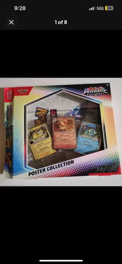 Pokemon Prismatic Poster Collection OPENED w Promos, Code Cards, Poster & Bulk - Image 1