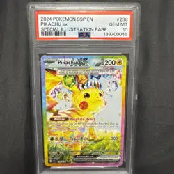 PSA 10 Pikachu ex 238/191 Surging Sparks Special Illustration Rare Pokemon Card - Image 1