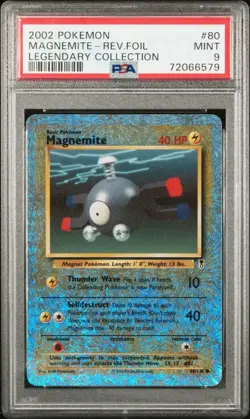 Pokemon TCG 2002 Magnemite Legendary Collection 80/110 Reverse Holo PSA 9 - Image 1