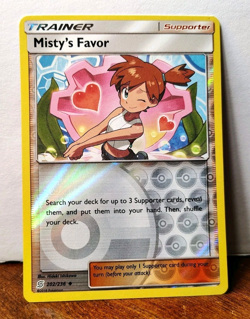 POKEMON MISTY'S FAVOR 202/236 REVERSE HOLO TRAINER UNIFIED MINDS MP-LP - Image 1