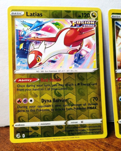 POKEMON LATIAS 193/264 & LATIOS 194/264 REVERSE HOLO RARES FUSION STRIKE MP-LP - Image 2