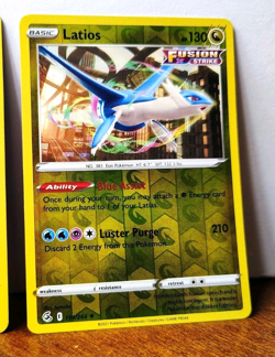 POKEMON LATIAS 193/264 & LATIOS 194/264 REVERSE HOLO RARES FUSION STRIKE MP-LP - Image 3
