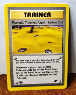 POKEMON ROCKET'S MINEFIELD GYM 119/132 1ST EDITION TRAINER GYM CHALLENGE LP - Image 1