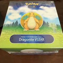 Pokemon GO Premier Deck Holder Box Dragonite VStar Collection Sealed 9 Packs++ - Image 1