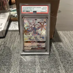 2019 POKEMON SUN & MOON HIDDEN FATES #SV58 FULL ART/XURKITREE GX PSA 10 SM SCUFF - Image 1