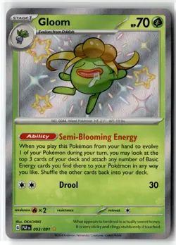 Gloom ⭐ 093/091 Holo Shiny Rare Paldean Fates 2024 Pokemon NM - Image 1
