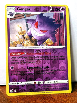 POKEMON GENGAR 066/196 REVERSE HOLO RARE LOST ORIGIN LP - Image 1