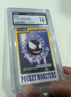 1997 POCKET MONSTERS CARDDASS #092 GASTLY CGC 10 Pokemon Japanese - Image 5