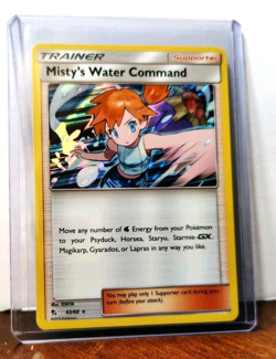 POKEMON MISTY'S WATER COMMAND 63/68 HOLO RARE HIDDEN FATES LP - Image 5