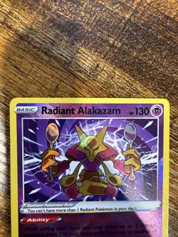 Pokemon TCG Radiant Alakazam Sword & Shield - Silver Tempest 059/195 Holo... - Image 2