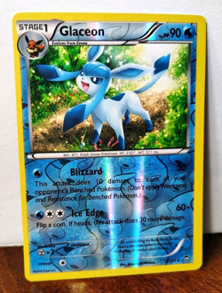 POKEMON GLACEON 19/111 REVERSE HOLO RARE FURIOUS FISTS MP-LP - Image 1