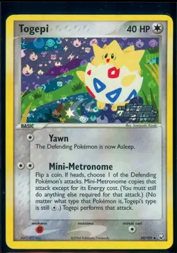 Pokemon EX TEAM ROCKET RETURNS - #50/109 Togepi - Reverse Holo - ENG - Near Mint - Image 1