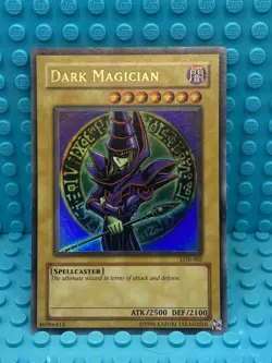 Yugioh! Dark Magician LOB-005 Ultra Rare LP - Image 1