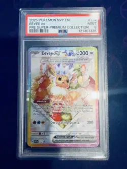 Pokemon Card PSA 9 Eevee ex SVP 174 Super Premium Collection SIR Promo FA 2025 - Image 1