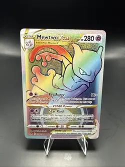Pokemon Go Mewtwo VSTAR Secret Rainbow Rare Card 079/078 - Image 2