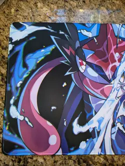 Ash and Greninja CCG Playmat - Black TCG Playmat - Pokemon Ash Ketchum Card Mat - Image 3
