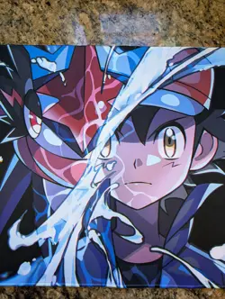 Ash and Greninja CCG Playmat - Black TCG Playmat - Pokemon Ash Ketchum Card Mat - Image 4