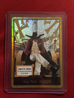 OP14 Gold DON!! Card Hawk Eye Mihawk The Azure Seas Seven One Piece CCG ENGLISH - Image 1