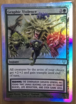 Graphic Violence - #100/140 (LP) Unhinged Magic MTG - Foil - Image 1