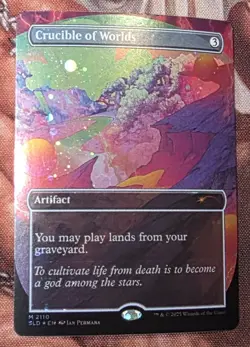 1x GALAXY FOIL Crucible Of Worlds MTG SLD Secret Lair NM - Image 1