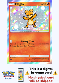Pokemon TCG Pocket - Shiny Magby ⭐ English - Image 1