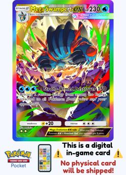 Pokemon TCG Pocket - Mega Swampert Ex⭐⭐ - English - Image 1