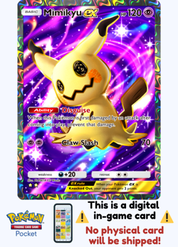 Pokemon TCG Pocket - Mimikyu Ex Full Art ⭐⭐ - English - Image 1