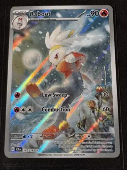Pokemon TCG Raboot 147/142 Illustration Rare Stellar Crown Holo NM/M - Image 1