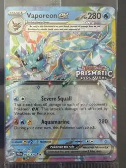 Pokemon TCG Vaporeon EX 023/131 Holo Prismatic Evolutions Stamped Promo Sealed - Image 2