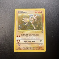 Hitmonlee Fossil Set Holo Card 7/62 Pokemon TCG - Image 1
