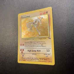 Hitmonlee Fossil Set Holo Card 7/62 Pokemon TCG - Image 3
