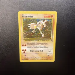 Hitmonlee Fossil Set Holo Card 7/62 Pokemon TCG - Image 5