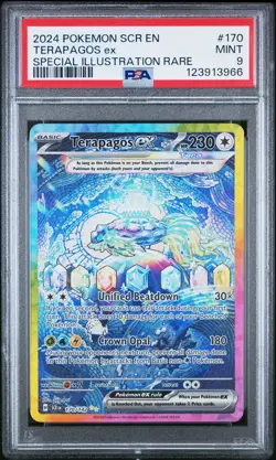 2024 POKEMON SCR EN-STELLAR CROWN SPECIAL ILLUSTRATION RARE TERAPAGOS EX PSA 9 - Image 1