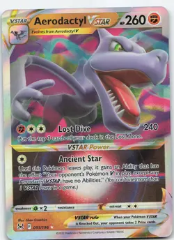 Aerodactyl VSTAR 093/196 SWSH11: Lost Origin Ultra Rare Holo MP Pokemon TCG - Image 1