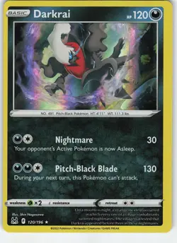 Darkrai 120/196 Holo Rare Holo SWSH11: Lost Origin NM Pokemon - Image 1