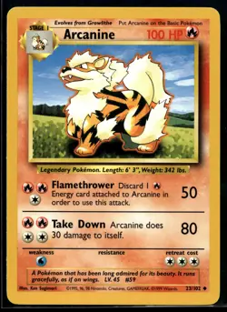 1999 Pokemon Game 23 Arcanine LP - Image 1