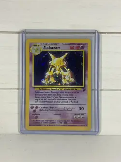 Pokemon TCG Alakazam Holo Rare Base Set 2 1/30 - Image 1