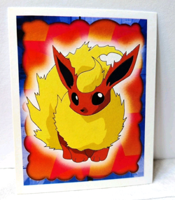 POKEMON 1999 MERLIN NINTENDO FLAREON #136 STICKER NM NEAR MINT - Image 1