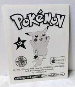 POKEMON 1999 MERLIN NINTENDO FLAREON #136 STICKER NM NEAR MINT - Image 2