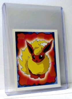 POKEMON 1999 MERLIN NINTENDO FLAREON #136 STICKER NM NEAR MINT - Image 5